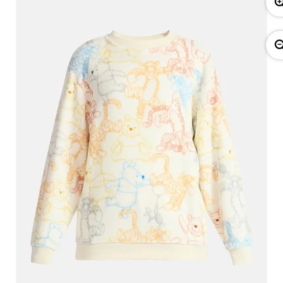 Winnie The Pooh Woman’s Graphic Print Sweatshirt Size XL NWT - Picture 5 of 8